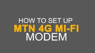 How to setup mtn 4g mifi [upl. by Ciredec971]