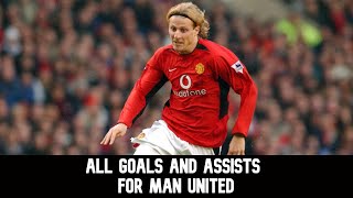 Diego Forlan  All Goals and Assists for Manchester United [upl. by Primaveria]