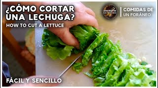 Cómo cortar Lechuga para ensalada  How to Cut Lettuce [upl. by Dasa]