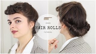 1940s Hair Tutorial  All The Rolls [upl. by Schenck]