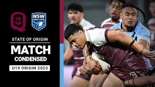 U19s State of Origin  QLD Maroons v NSW Blues  Match Condensed  NRL [upl. by Hgielrebmik]