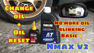 YAMAHA NMAX v2 CHANGE OIL AND OIL RESET  change oil and gear oil on yamaha nmax 2020 [upl. by Tekcirc]