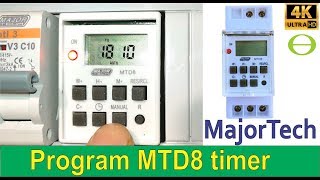 How to program a Majortech Digital Timer MTD8 [upl. by Ilatfen104]