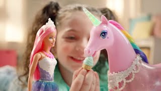 Barbie Dreamtopia Magical Lights Unicorn  Mattel [upl. by Marmion]