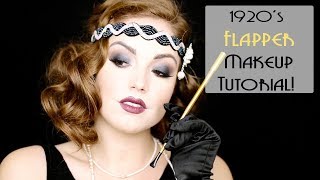 1920s FLAPPER MAKEUP  Makeup Through the Decades [upl. by Ailema580]