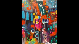 Abstract Painting Betty Franks Style Intuitive Art 20x24 Canvas [upl. by Blankenship]