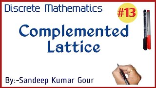 Complemented Lattice  Discrete Mathematics in Hindi [upl. by Orual]