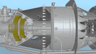 Pratt Whitney PT6A Turboprop Turbine Animation [upl. by Sclater]