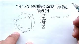 Circles Inscribed Quadrilateral Example Three [upl. by Artima316]