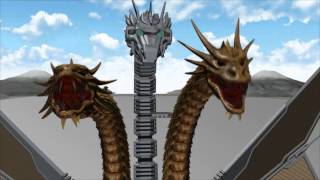 Mechagodzilla vs Mecha King Ghidorah Save The Future Act 1  MMD Animation [upl. by Conn]