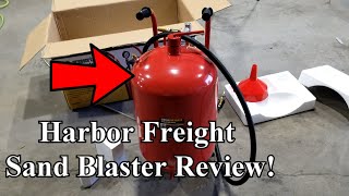 Harbor Freight 110LB Pressurized Abrasive Blaster REVIEW [upl. by Rolyab]