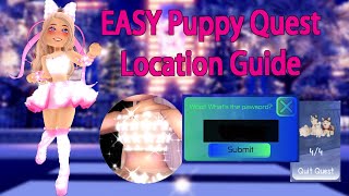 EASY Puppy Quest Location Guide Royale High New Years Update 2022 [upl. by Lilhak]