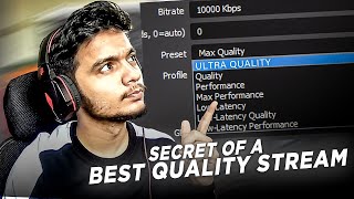 BEST STREAM QUALITY SECRET   Quality in less bitrate  Obs settings  Hindi [upl. by Beverlie]