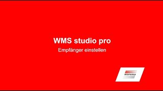 WMS studio pro – Empfänger einstellen [upl. by Andriana]