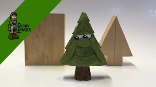 Woodcarving How To  Carve Larrys Happy Christmas Tree [upl. by Franza]