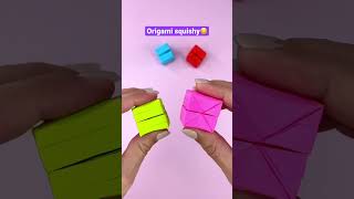 Origami BUTTON SQUISHY paper antistress toy [upl. by Ranchod]