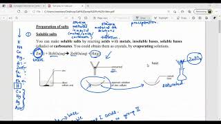 IGCSE Chemistry Salt preparation revision [upl. by Nylirehs]