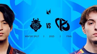 G2 vs KC  2025 LEC Winter Split Playoffs  Split Final [upl. by Alehs16]