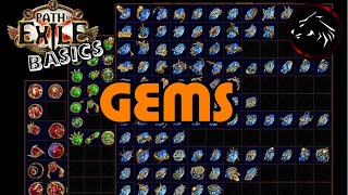 Path Of Exile Basics  GEMS  Beginner guide for skill amp support gems in POE [upl. by Sternberg471]