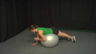 Stability Ball Combination Exercises  Stability Ball Exercises Prone Glute Lift [upl. by Nazario792]