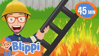 Go Go Fire Truck  BLIPPI  Educational Songs For Kids [upl. by Justen]