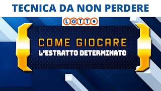 🟢 Metodo Lotto in regalo Impara a giocare lESTRATTO Determinato [upl. by Bikales343]