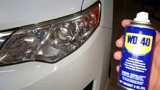 Headlight Restoration Using WD40 [upl. by Yacano]