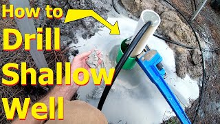 Easy SHALLOW WELL DRILLING Howto DiY drill 25 ft shallow well [upl. by Modesta]