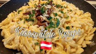 How To Make Spaetzle With Cheese And Caramelized Onion  Käsespätzle  The Wanderlust Family [upl. by Mintun]