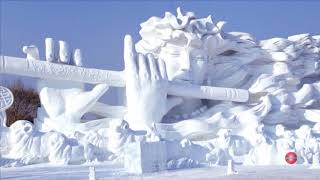 Snow and Ice Festival in the World  Harbin International Ice and Snow Sculpture Festival [upl. by Skipp]