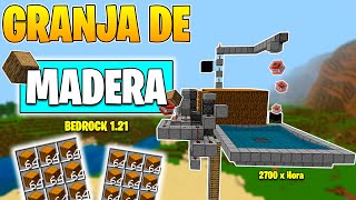 GRANJA de MADERA ¡Automática Minecraft Bedrock 121 [upl. by Marlea]