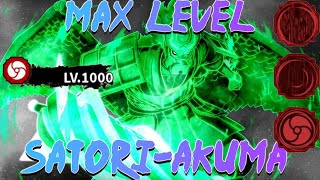 Shindo Life  MAX LEVEL SatoriAkuma Showcase [upl. by Yenor]