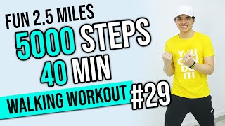 HAPPY and FAST 5000 Steps • Home Workout • Walking Workout 29 • Keoni Tamayo [upl. by Auos]