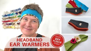 DIY FLEECE HEADBAND  EAR WARMERS [upl. by Elaina]