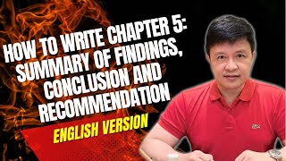 How to Write Chapter 5  Summary of Findings Conclusion and Recommendation PPT [upl. by Corilla]