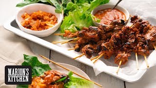 Koreanstyle BBQ Beef Skewers  Marions Kitchen [upl. by Demy384]