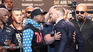 FLOYD MAYWEATHER VS CONOR MCGREGOR  FULL LOS ANGELES PRESS CONFERENCE VIDEO amp FACE OFF [upl. by Caron]