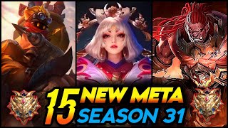 15 NEW META HEROES SEASON 31  Mobile Legends Tier List [upl. by Rahman]