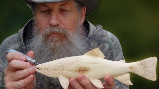 Carving a Wooden Brook Trout [upl. by Ycats]