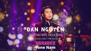 NHỮNG ĐỒI HOA SIM KARAOKE  TONE NAM  ĐAN NGUYÊN [upl. by Sinnod]