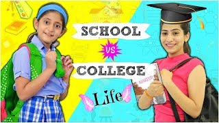 STUDENT LIFE  School vs College  Fun Sketch RolePlay Anaysa MyMissAnand [upl. by Samot]