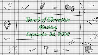 Woodbridge School Board of Ed Meeting  September 26 2024 [upl. by Nisse91]