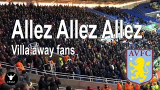 Aston Villa fans  Allez Allez Allez chant  away [upl. by Merriam]