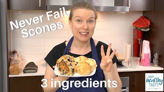 EASIEST SCONE RECIPE  Easy Healthy Tasty Never Fail Scones WithMe New recipes every week [upl. by Gilbart]