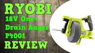 Ryobi Drain Auger Review P4001 18V One [upl. by Obla]