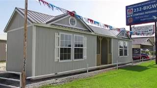 New Derksen 12X40 Side Cabin at Big Ws Portable Buildings in Lafayette Louisiana [upl. by Izabel]