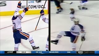 Gretzky and McDavid’s first NHL goals compared [upl. by Latreshia]