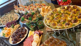 Party Appetizer Buffet Table  Galore Of Flavors [upl. by Atnauqahs]