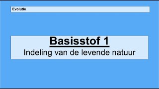 Havo 4  Evolutie  Basisstof 1 Indelen van de levende natuur [upl. by Eiznek]