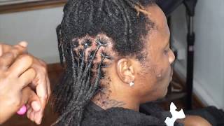 Learn How To • Interlock Dreadlocks Using A Crochet Needle • Loc Maintenance Tutorial [upl. by Essex]